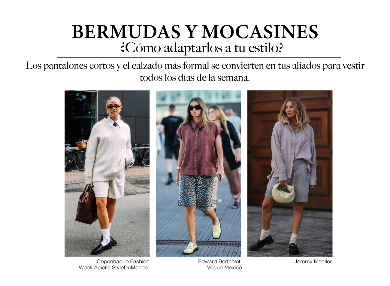 BERMUDAS Y MOCASINES